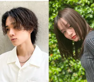 メンズ 透明感ブリーチ/ メンズパーマのヘアスタイル