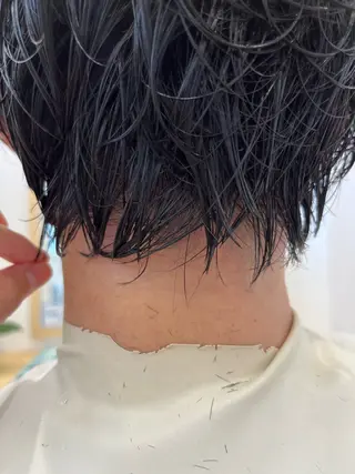 ショート パーマ メンズハイトーン/栄 /イトウタケルのヘアスタイル