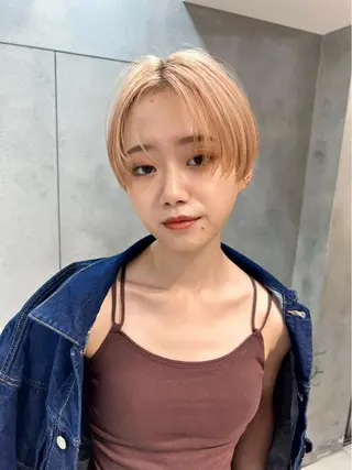 ショート カラー vain所属・パーマウルフショート 濱田匠のヘアスタイル