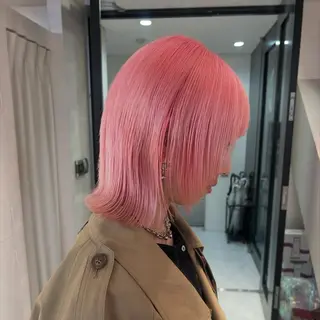 ミディアム カラー GO TODAY SHAiRE SALON 原宿本店所属・ブリーチ/レイヤー ハッシュカット/河内のヘアスタイル