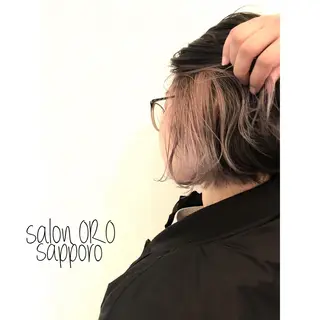 ミディアム カラー 平川 友希子のヘアスタイル