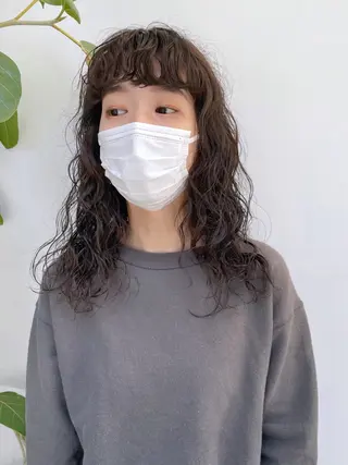 セミロング パーマ 南堀江 möwen ( メーヴェ )所属・mowen RUIのヘアスタイル