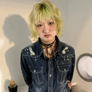 ショート カラー ORGN.所属・りね🪐グランジ /y2k/平成ギャルのヘアスタイル