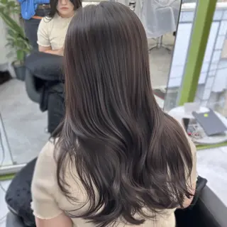 ロング なんば/透明感カラー 韓国ヘア/田之上千尋のヘアスタイル