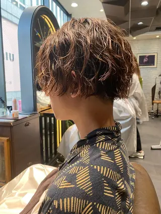 ショート パーマ メンズ 韓国ヘア/銀座/ 艶髪/ウチダのヘアスタイル