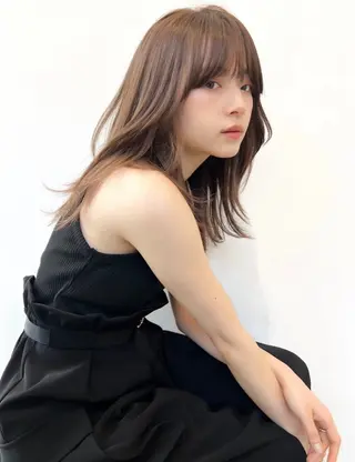 ロング カラー 韓国風/艶カラー/ 透明感/水野啓太のヘアスタイル