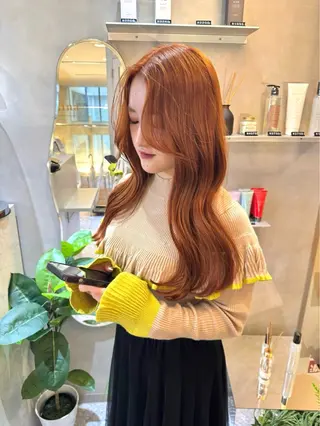 ロング カラー 韓国ヘア🇰🇷 松田光里のヘアスタイル