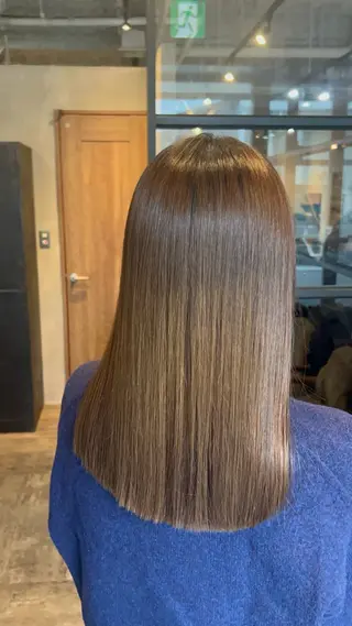 セミロング lafith hair noa上新庄所属・かじももな|パーマ |透明感カラー🤍のヘアスタイル
