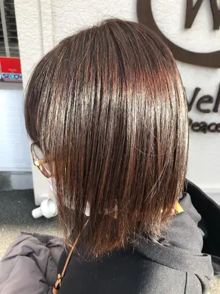 セミロング カラー 福岡 舞のヘアスタイル