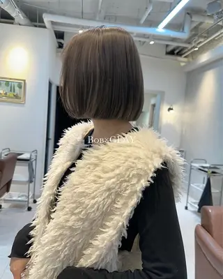 ショート カラー パーマ ヘアアレンジ メンズ 🫧ブリーチなし透明 感カラー🫧沼尻彩花のヘアスタイル