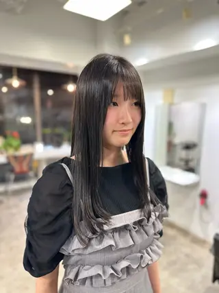 セミロング カラー 伊藤 大 艶カラー 似合わせカット🍀のヘアスタイル