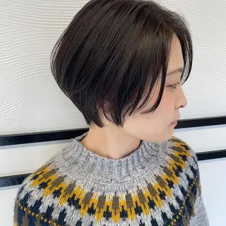 ショート 小顔カット✨ 透明感カラーのヘアスタイル