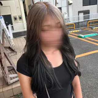 ロング 🖤🎀ハイトーン/ エク/夕月🎀🖤のヘアスタイル