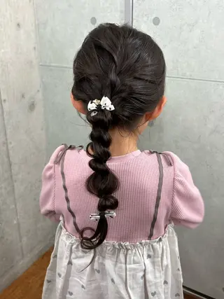 ロング ヘアアレンジ キッズ ドアベルヘアリビング所属・加藤志保 🎗️🫧モデル募集のヘアスタイル