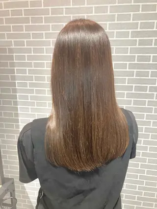 セミロング カラー ぱく みやんのヘアスタイル