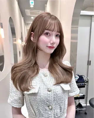 セミロング IVE所属・ブリーチなし🤍 渋谷／原島杏奈のヘアスタイル