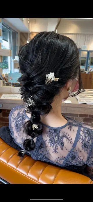 ミディアム ヘアアレンジ カワシマ セイカのヘアスタイル