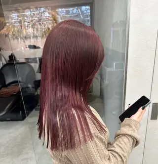 セミロング カラー 🎀リオ🎀 /暖色カラーのヘアスタイル