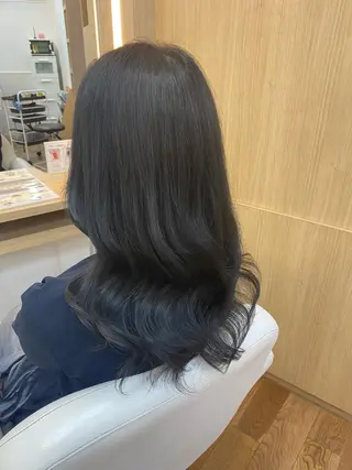 セミロング カラー ヘアアレンジ 韓国ヘア sasugaのヘアスタイル