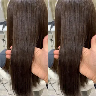 ロング 髪質改善 上品艶感カラーのヘアスタイル