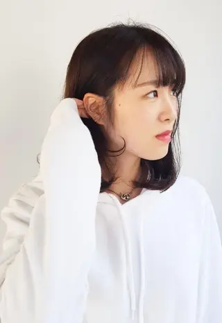 セミロング カラー 美髪⭐︎髪質改善 井上 康司のヘアスタイル