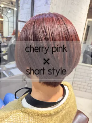 ショート カラー 髪質改善/縮毛矯正/ 艶髪/春山良太のヘアスタイル