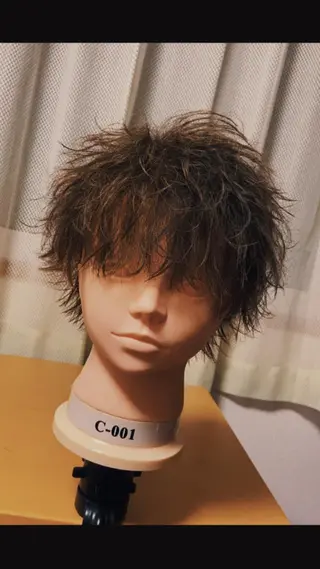 ショート カラー パーマ メンズ メンズ特化 美容師かずまのヘアスタイル