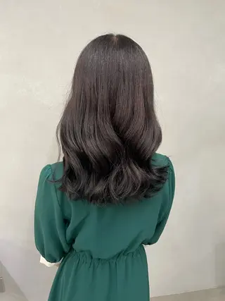 ミディアム 抜け感/ワンカラー/ 明大前/桑田のヘアスタイル