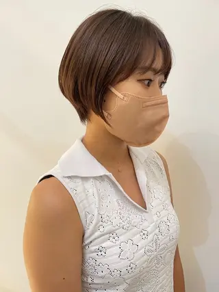 ショート ボブ ブリーチ/miinaのヘアスタイル