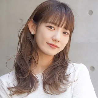 ロング カラー 池田識之 髪質改善のヘアスタイル