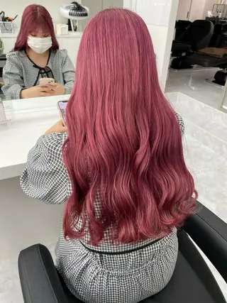 ロング カラー ダブルカラー 韓国ヘアKYONのヘアスタイル