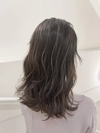 セミロング カラー Reb_keiji 👑小倉圭司のヘアスタイル