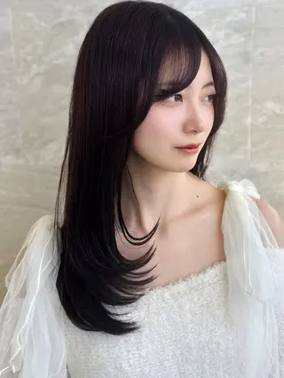 ロング レイヤー/韓国❣️ 美髪矯正/おばかんのヘアスタイル