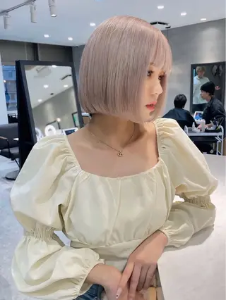 ミディアム カラー Aster れおんのヘアスタイル