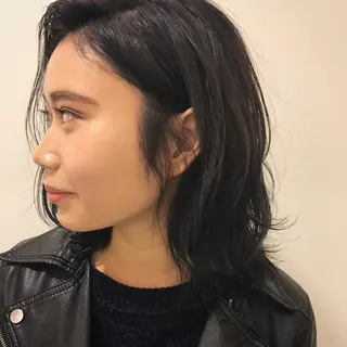 ミディアム カラー パーマ 平内 賢人のヘアスタイル