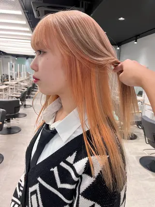 セミロング カラー mai🤍縮毛酸性ス トレート/アイリストのヘアスタイル