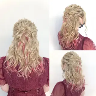ロング カラー ヘアアレンジ メンズ キッズ ✨最強美容師✨ 💙にっしー西村💙のヘアスタイル
