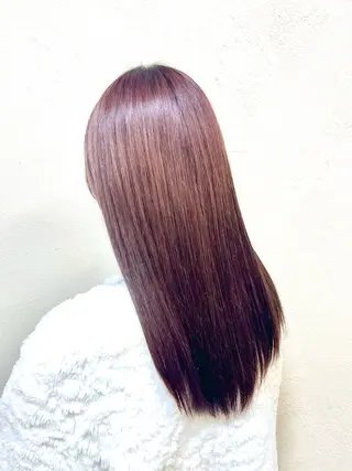 ロング カラー うる艶カラー× ハイトーン/miuのヘアスタイル