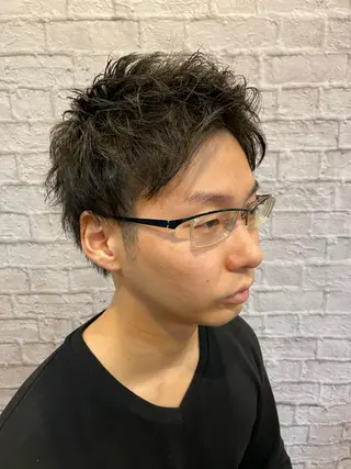 ショート カラー ヘアアレンジ メンズ 💈メンズ特化 副店長松浦一聖💈のヘアスタイル