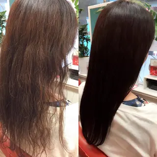 ロング カラー パーマ、髪質改善 川崎祐介のヘアスタイル