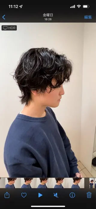 ショート パーマ メンズ 【髪質改善/縮毛矯正 /カラー】ホサカのヘアスタイル