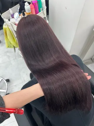 ロング カラー kazuki🍑韓国 トレンド暖色🫗のヘアスタイル