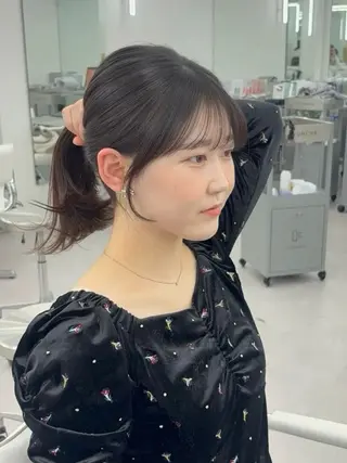 ロング カラー 韓国ヘア/レイヤー/ 顔まわり足立遥奈のヘアスタイル