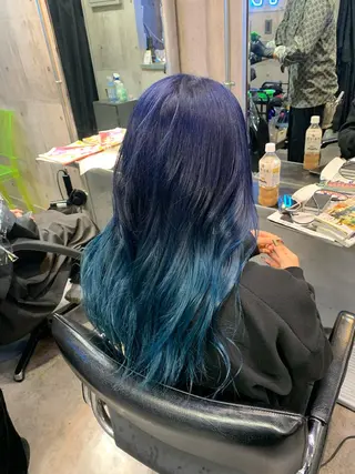 ロング カラー ハイトーン/メンズ/ ウルフ特化   小松のヘアスタイル