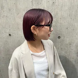 ミディアム カラー ナミ🩶暗髪/暖色 ❤️/透明感/縮毛のヘアスタイル