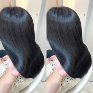 セミロング カラー ブリーチ無し透明感 カラー🦕まどかのヘアスタイル