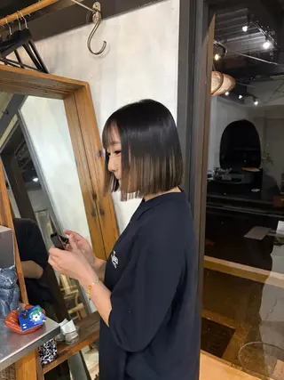 ミディアム 京都/カラー/松野 翔のヘアスタイル