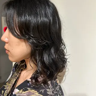 ミディアム パーマ 👒oikawa kaede🍃のヘアスタイル