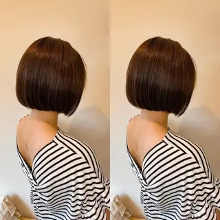 ショート カラー ボブ韓国風レイヤー 髪質改善/畠中ケントのヘアスタイル