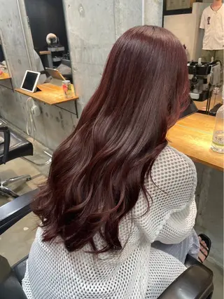 ロング カラー 穴原 優紀のヘアスタイル